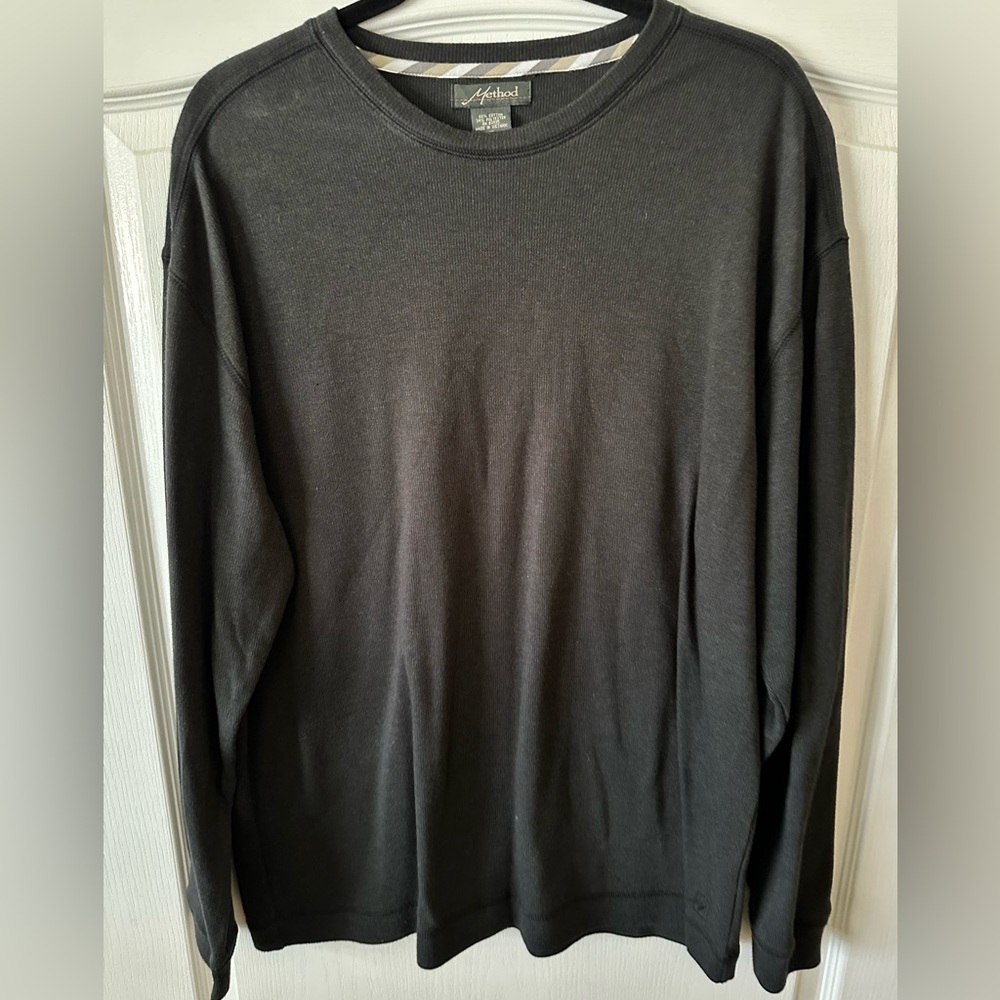Method Men's Long-Sleeve Crewneck Shirt - Black